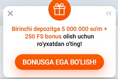 Birinchi depozit bonusi
